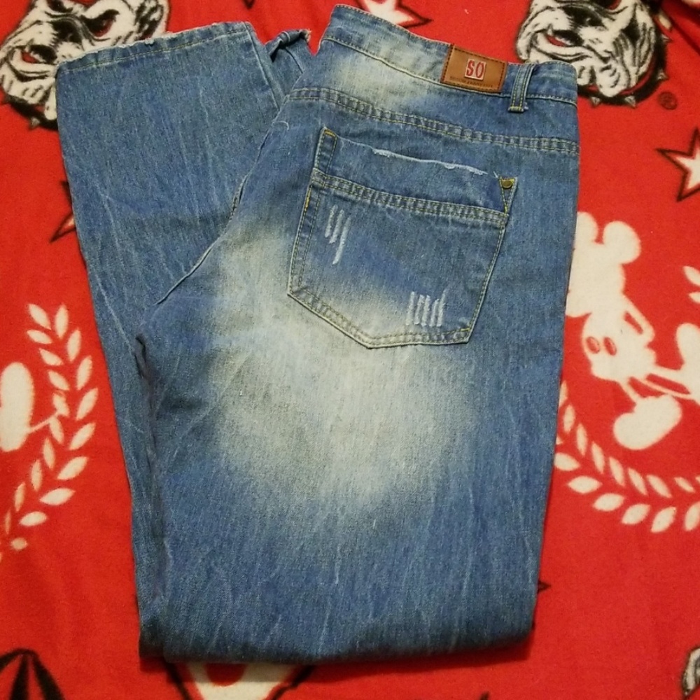SCSCO button fly distressed jeans